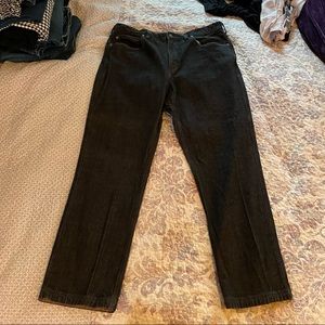 Duluth Trading Flex Ballroom jeans Rare BLACK 38/32